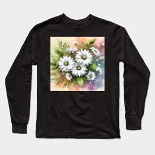 White Daisies Long Sleeve T-Shirt